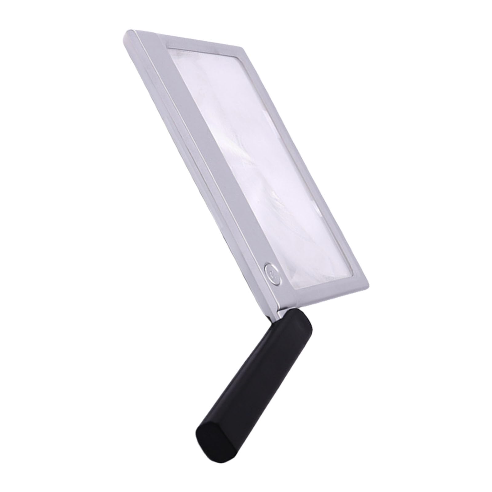 Handheld Magnifier with Bright LED Light Large Viewing Area Reading Aid with Light for Macular Degeneration Foldable Handle Magnifier