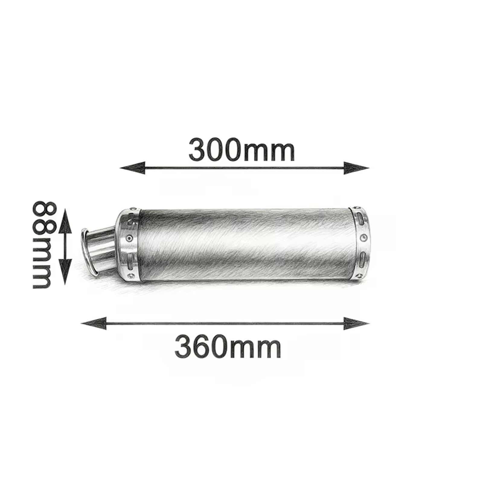 silencioso escape moto Para GY650 tubo de escape | Tubo silenciador de escape para motocicleta Scooter tubo aleación aluminio modificado para motocicleta(Red2)