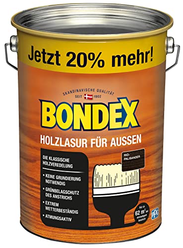 Bondex Holzlasur für Außen Rio Palisander 4,8 L...