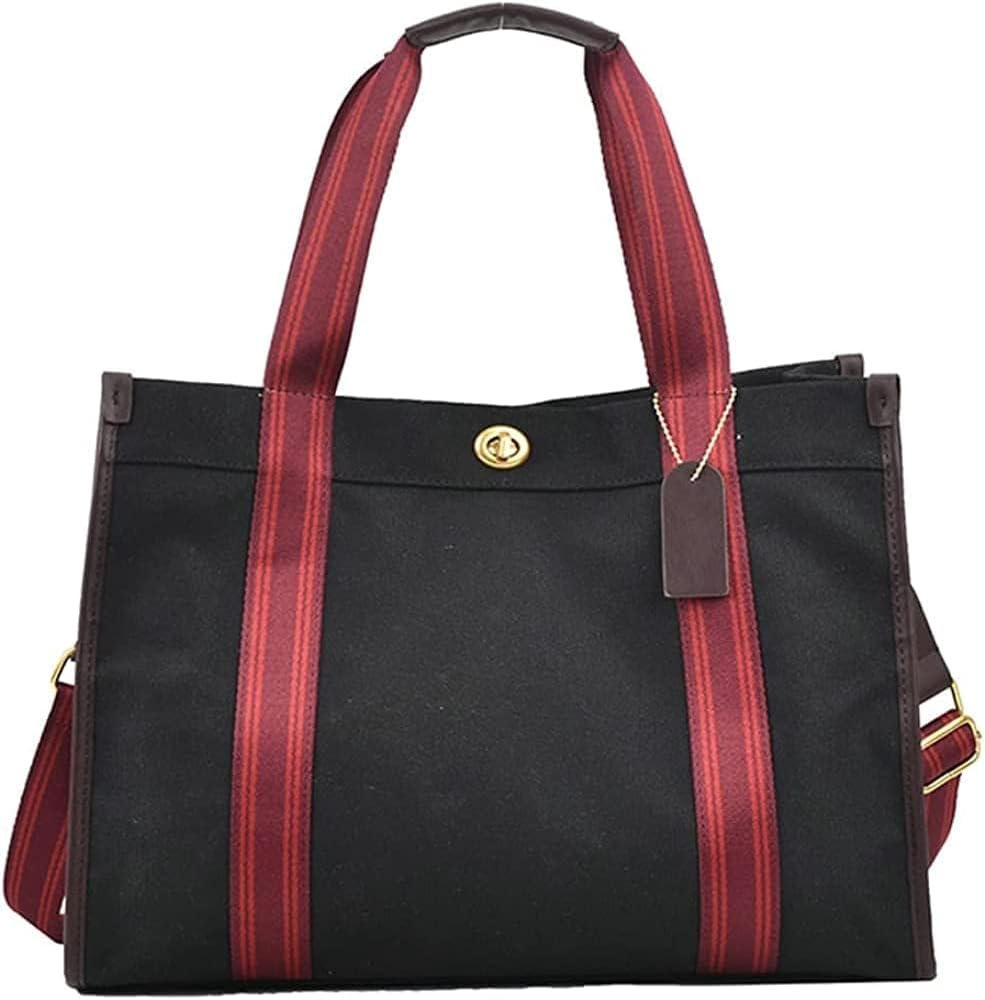 Women Chic Canvas Shoulder Bag Satchel Hobo Crossbody Bag Tote Purse Large Small