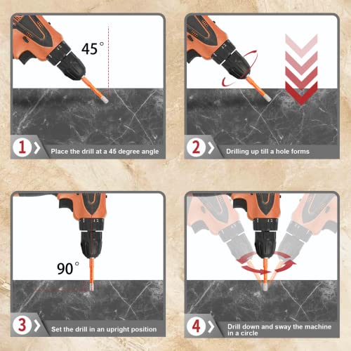5 Pcs 6mm Diamond Drill Bits, Porcelain Tile Drill Bit, Hex Shank Diamond Dry Drill Bits Sets for Granite, Ceramic, Marble, Tile Stone, Glass, Hard Materials 6 5 Pcs 6mm Diamond Drill Bits, Porcelain Tile Drill Bit, Hex Shank Diamond Dry Drill Bits Sets for Granite, Ceramic, Marble, Tile Stone, Glass, Hard Materials - Image 6