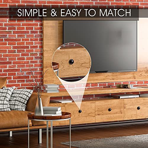 Jetec 20 Pieces Adhesive Cabinet Knobs Instant Handle Stick Auxiliary Cabinet Organizer Pull Self-Stick Handle Helper For Windows, Wardrobes, Cabinets, Drawers (Black) #TOP4