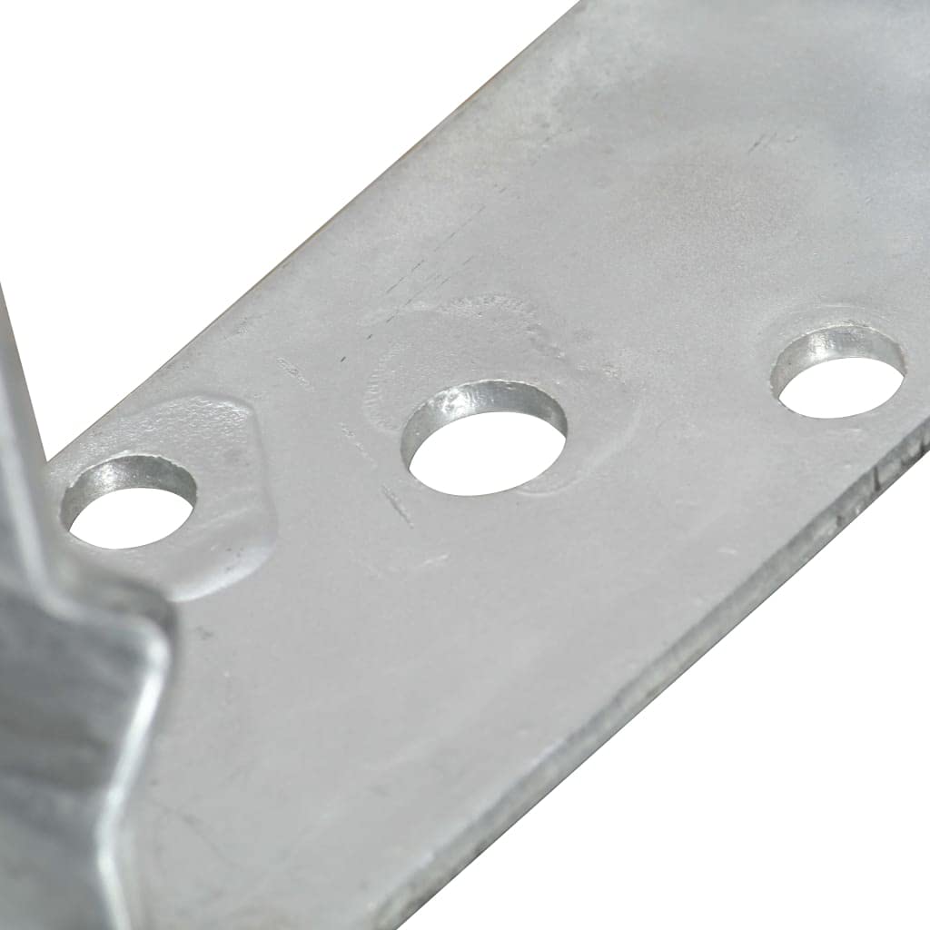 Verzinkter Stahl Pfostenträger Set 12 STK. Silbern 7×6×15 cm, Pfostenschuhe mit vorgebohrten Löchern für sichere Montage von Gartenzäunen und Außenbauten