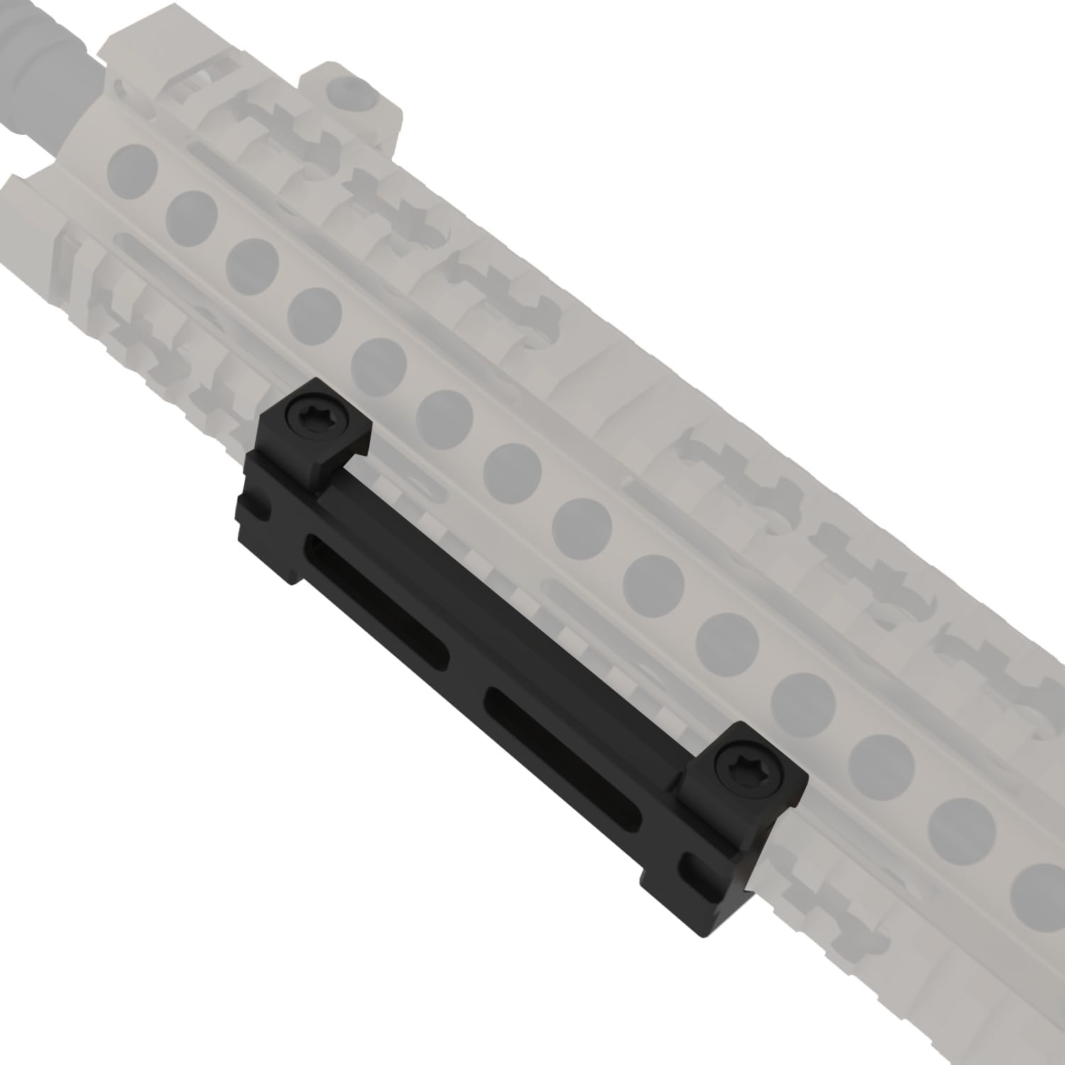 Picatinny to Compatible for M-LOK Adapter, 2-Slot Rail Converter