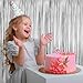3 Pack Foil Curtains Metallic Foil Fringe Curtain for Birthday Party Photo Backdrop Wedding Event Decor (Sliver)