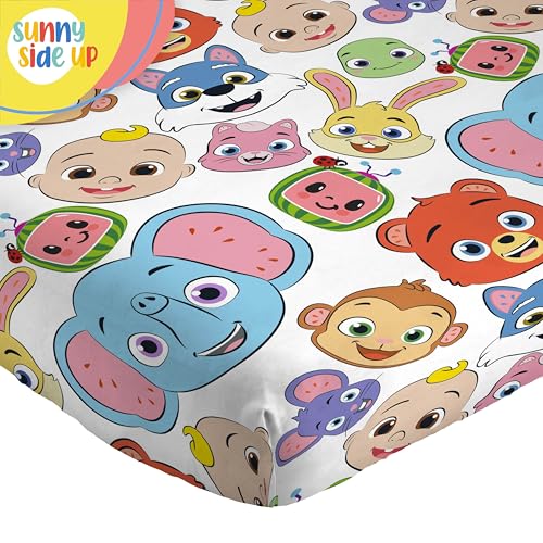 Image of Sunny Side Up CoComelon Twin Size Sheeet Set - 3 Piece Kids Animals Bedding Set Includes Pillow Cover - Super Soft Microfiber Sheets