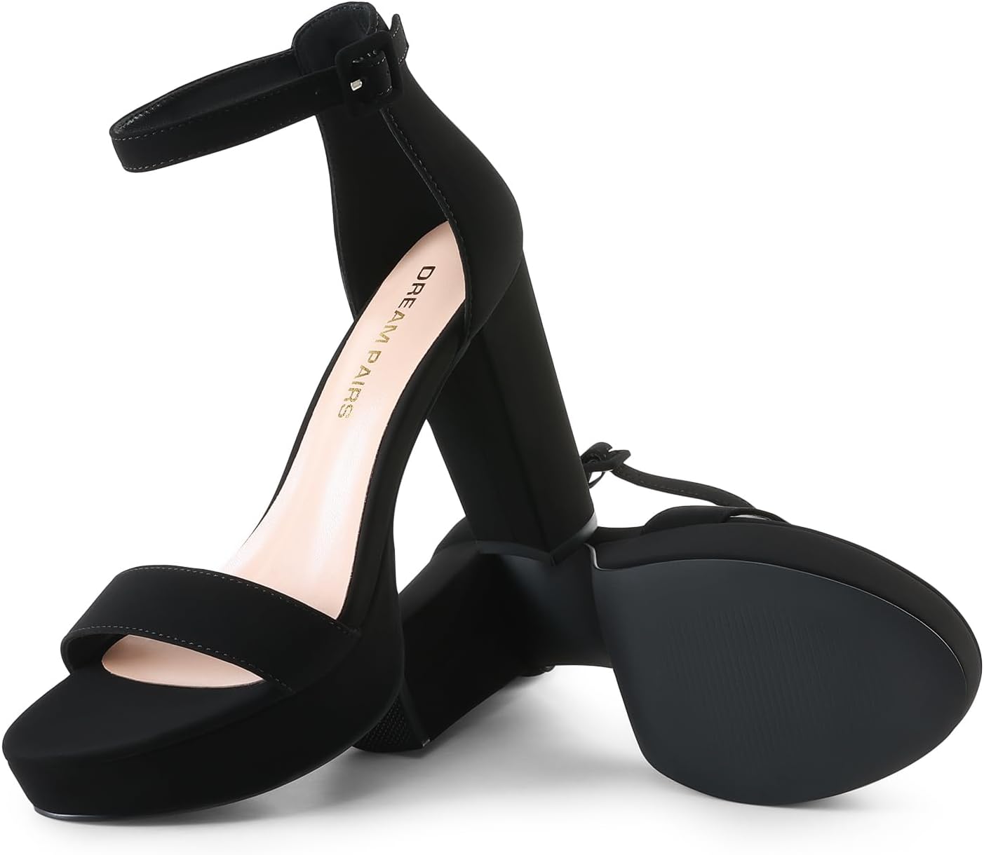 DREAM PAIRS Women's Platform Chunky High Heeled Sandals Open Toe Block Heels Ankle Strap Dress Shoes for Wedding Party Evening - Image 6