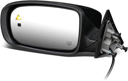 DNA Motoring OEM-MR-CH1320453 - Espejo de visión de puerta lateral izquierda con calor estilo de fábrica con memoria y detección de puntos ciegos,
