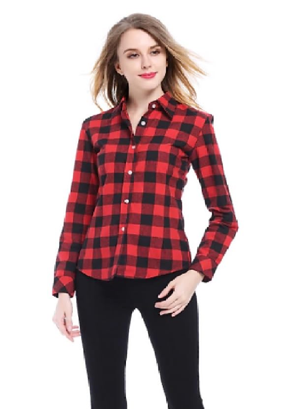 glamhood Women checkshirt-Red-XL-picture-52
