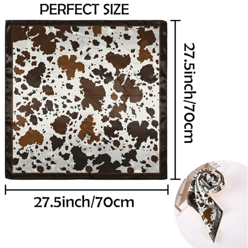 Scarf Silk Feeling Square Satin Head Hair Scarf Wrap 27.5 Inches Headwear Aesthetic Cute Decoration Women Girls2