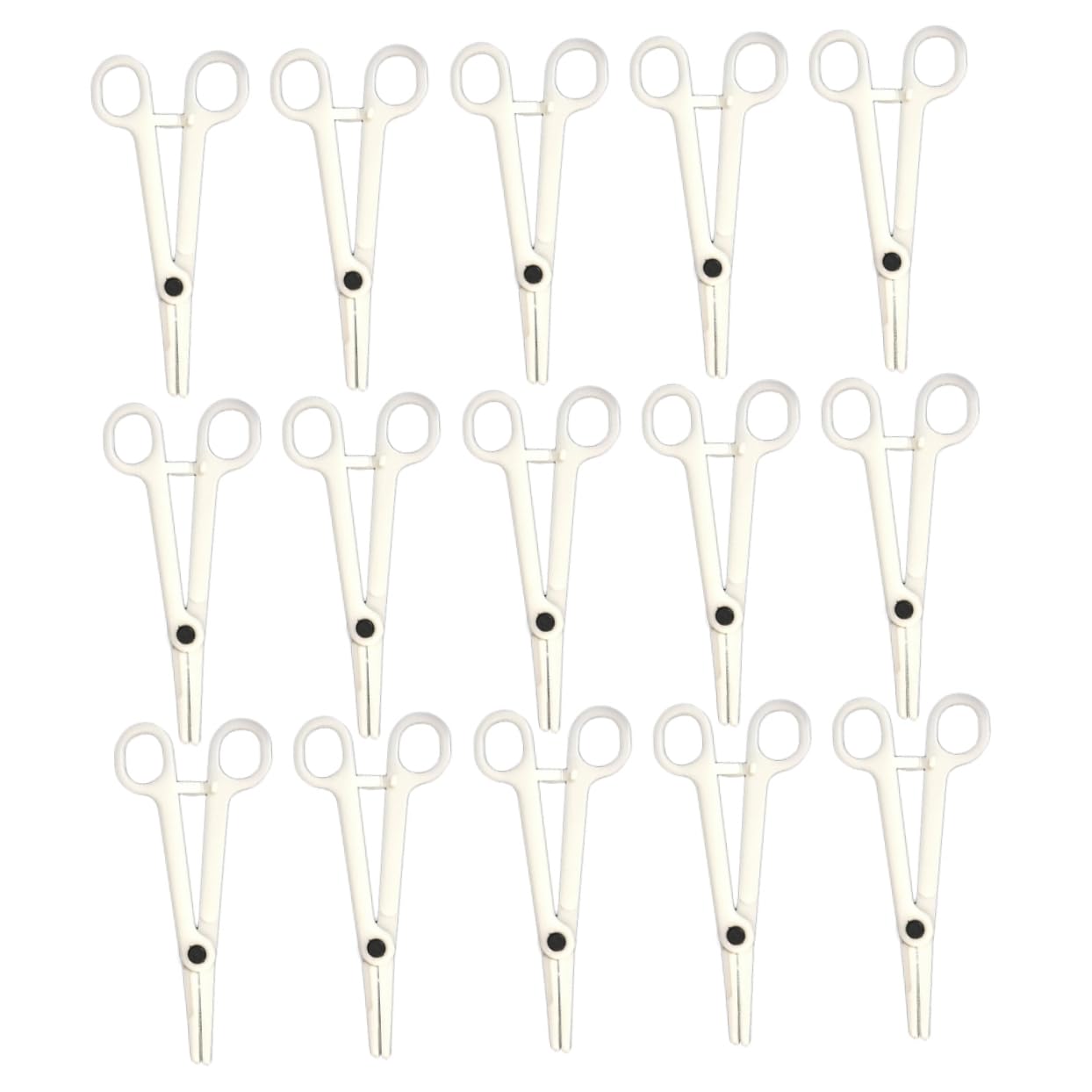 TOVINANNA 25pcs Disposable Piercing Clamps Plastic Forceps Diagonal Pliers for Body Piercing Strong Helper Tool
