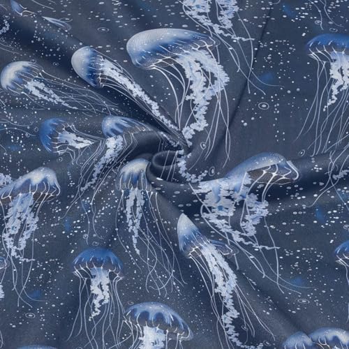 ALAZA Jellyfish Blue Men’s Hoodie Sweatshirt Casual Long Sleeves Soft Pullover with Pocket3