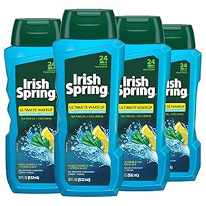 Irish Spring Ultimate Wake Up Tea Tree Face & Body Wash for Men, Moisturizing Body Wash Washes Away Bacteria – 18 Fluid…
