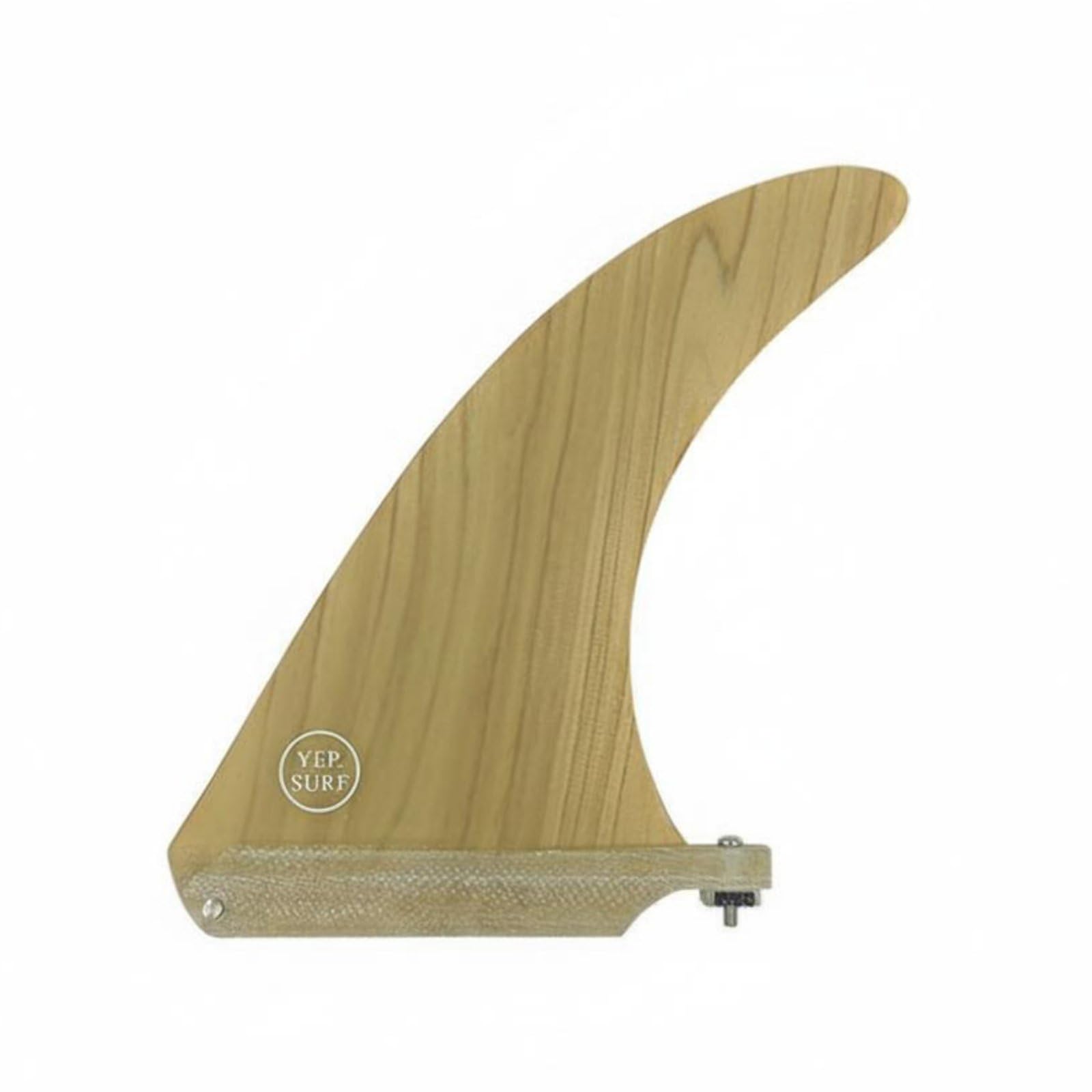 Surfbrett Single Fin Surfboard Flosse Zentral Heck Holzoptik aus Fiberglas Bambus für Mehr Kontrolle Sichere Klassisches Fahrverhalten für Freizeit Wellenreiten Küste
