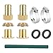 Regentonnen Verbindungsset 3/4 Zoll, Regentonnenverbindung mit Messing Zubehör, IBC Tankverbindung Für 2 Regentonnen 50cm Verbindungsschlauch(Schlauch 19 mm Innen)