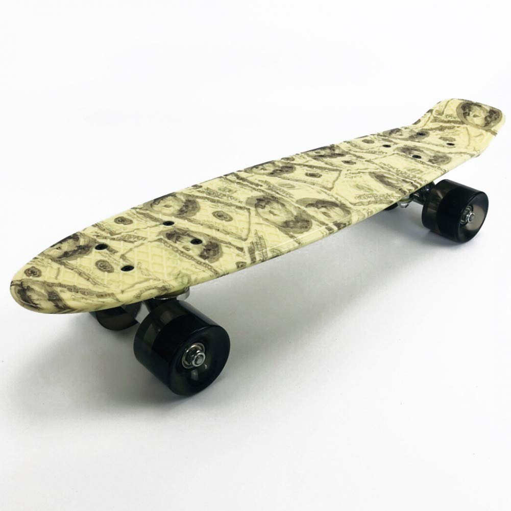 22" Kids Plastic Skateboard Retro Plastic Cruiser Skateboard