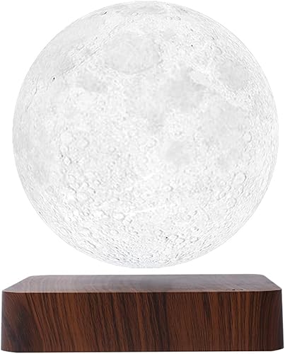 Miniatura 5 de HCNT Lámpara de luna levitante, lámpara de luna flotante e impresión 3D giratoria lámpara de planeta, lámpara de mesa de noche Luna con base de