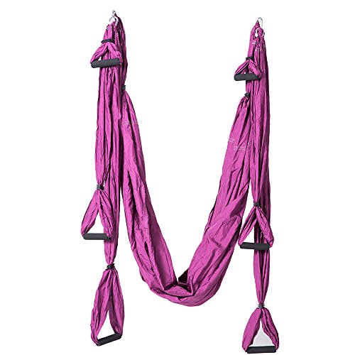 ELEPTION Purple Strong Antigravity Yoga Hammock Sling Inversion Tool for Air Yoga Inversion Exercises Yoga Swing Trapeze Sling Inversion Hammock