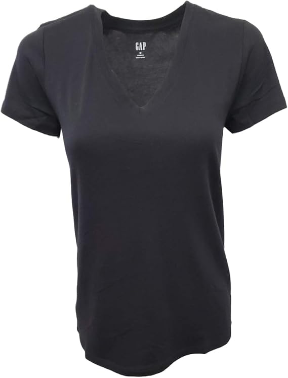 Gap Women's Favorite VNeck TShirt (Large, Black) Amazon.co.uk Clothing