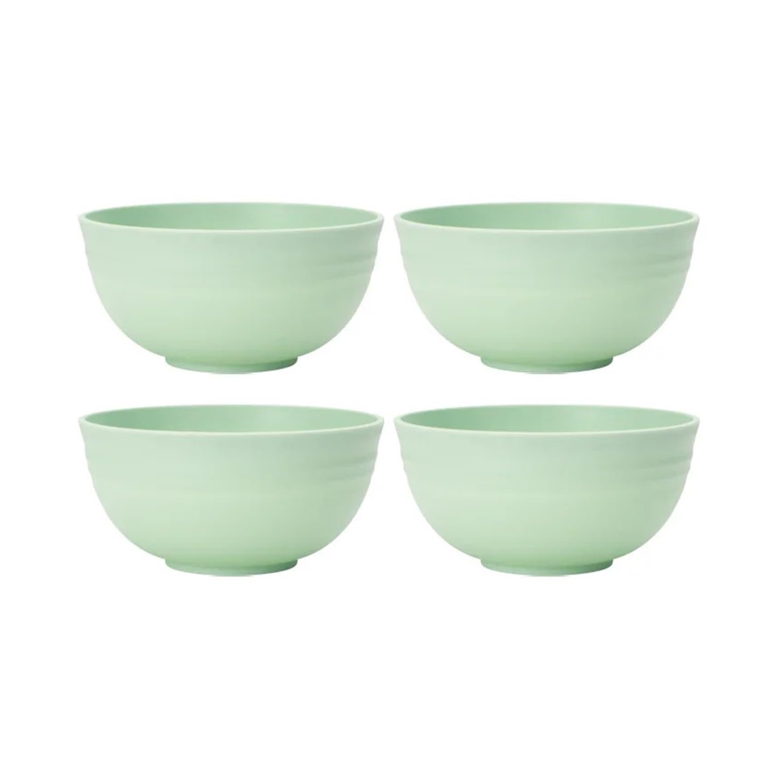 4/6/8 Stück hellgrüne Müslischale, wiederverwendbar, for den Haushalt, Kunststoff, for Abendessen, for Desserts, Outdoor, Camping(4pcs-Light green)