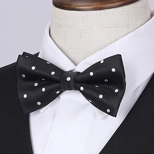 Image of HISDERN Bow Ties for Boys Pre Tied Toddler Bow Tie Adjustable Kids Bowties Clip On Fun Patterned Bowties for Wedding Party