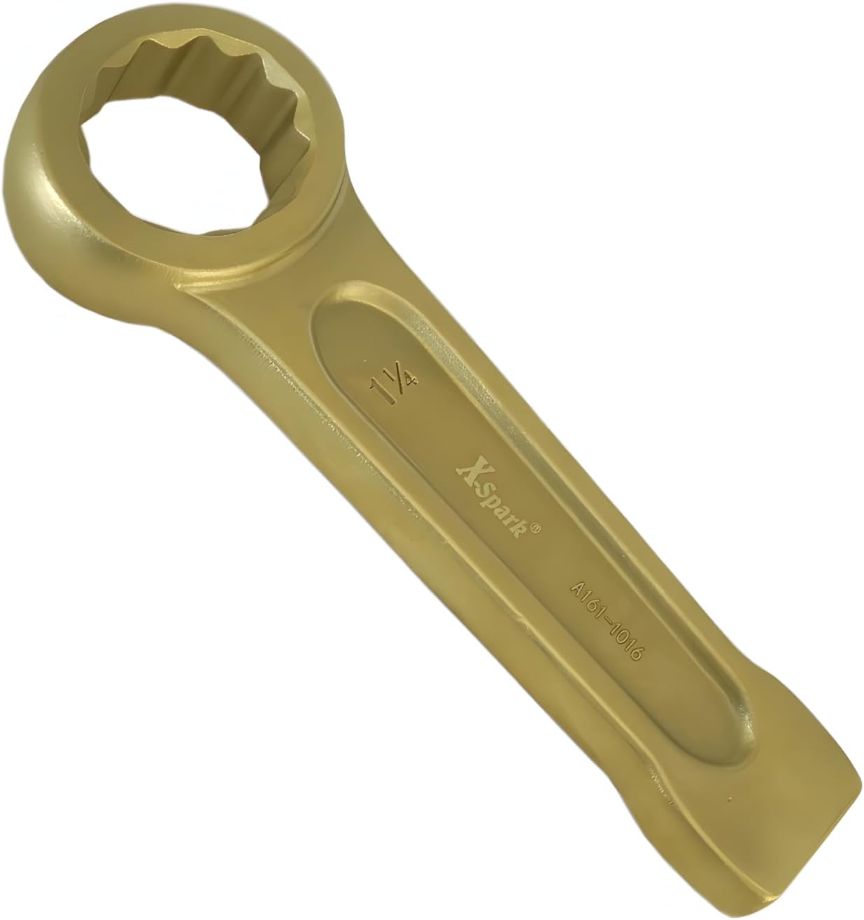 Non-Sparking Striking Wrench, 1-1/4" Box End, FM Approved, Drop Forged Aluminum Bronze, Explosion-Proof, Corrossion Resistant, Professional Grade for Oil Gas Mining Chemical Aerospace Industry