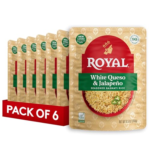 Image of Royal White Queso & Jalapeno Seasoned Basmati White Rice - (6 Pack) 8.5 oz
