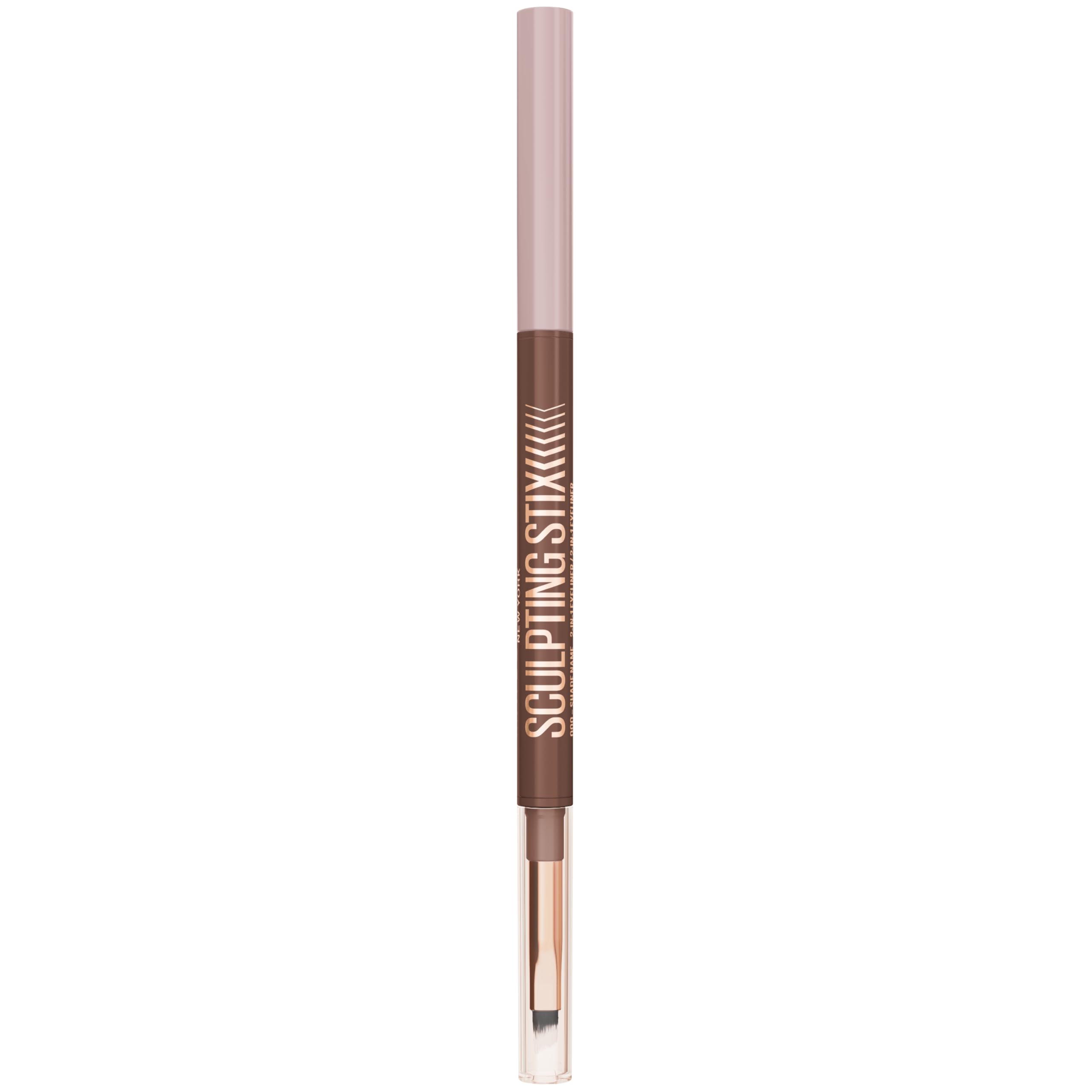Maybelline New York Sculpting Stix Eyeliner, 2-in-1 Dual-Ended Liner & Blending Brush, 24HR Longwear Smudge-Proof Formula, Creamy Matte Finish, Shade: Mocha Contour