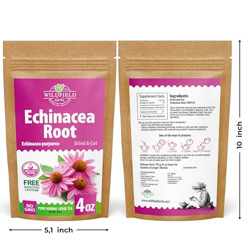 Image of 4 oz. Echinacea Root Herbal Tea (Crataegus L.) - 113g Dried Echinacea Root Tea Raiz de Equinacea