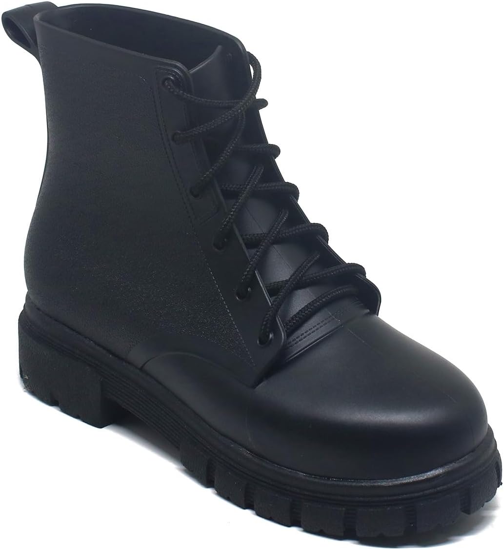 Coturno Bota Tratorado Infantil Emborachado Confortavel Preto