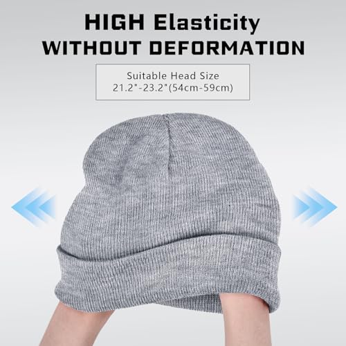 Image of Beanie for Men Women Warm Winter Hat Unisex Soft Knit Cuffed Beanie | Skull Cap, Secure fit, Suits Daily Wear, Windproof, Essential Gear for Winter Jogging & Outdoor Sports