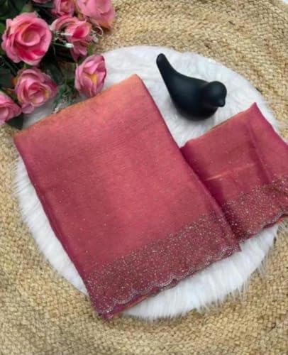 Image of Women's Saree | Soft Lightweight Traditional Ethnic Wear Saree with Elegant Draping Comfortable Breathable Fabric for Festive Casual and Daily Wear | Color Gajari