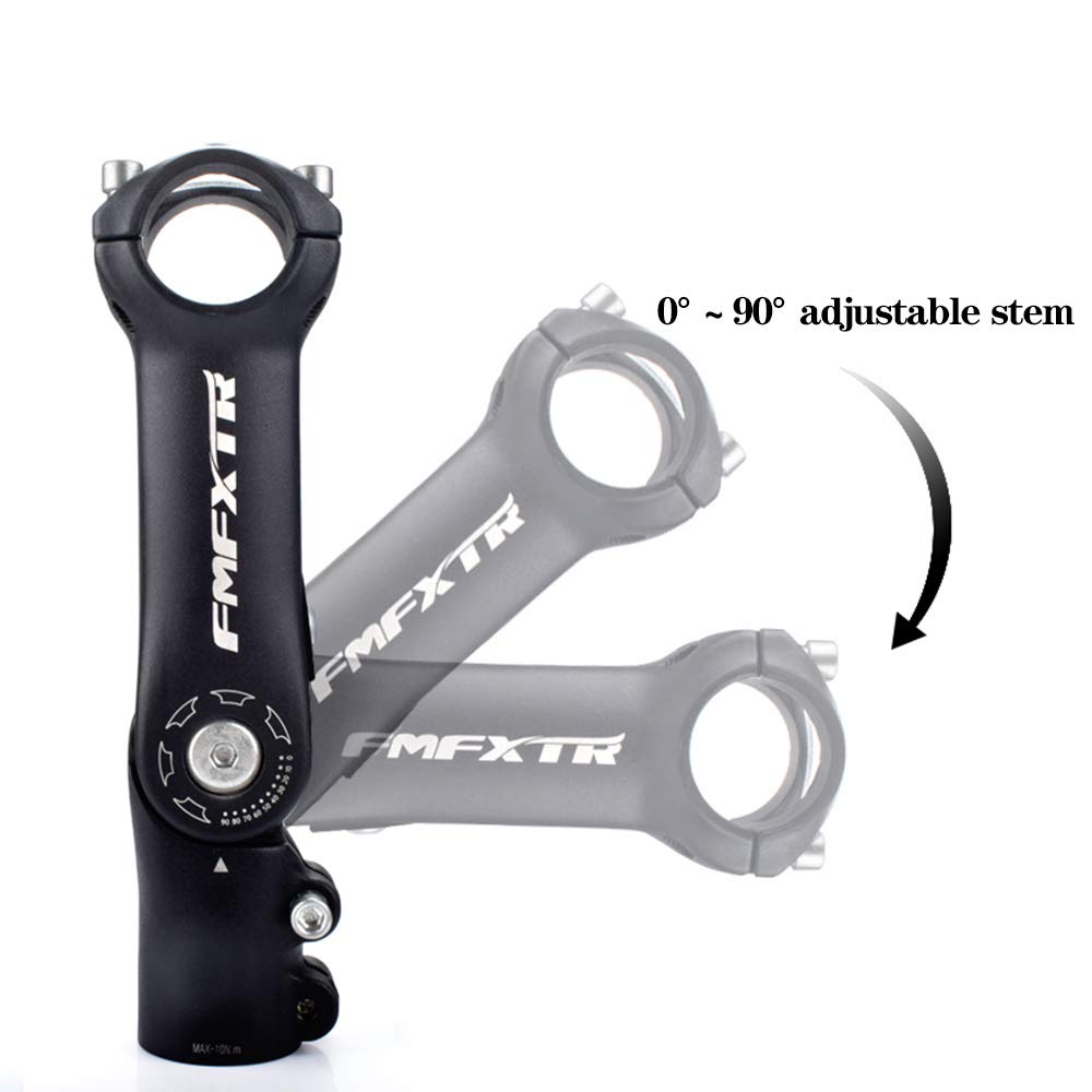 CYSKY rower regulowany trzpień 31,8 90 mm/110 mm 0-90° stop aluminium MTB trzpień kierownica do rowerów górskich, szosowych, MTB, BMX, jazdy na rowerze (110 mm)