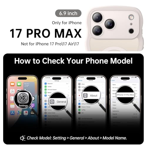 Image of YINLAI for iPhone 17 Pro Max Case 6.9-inch [Compatible with MagSafe] [Soft Silicone] [Curly Wave] [Anti-Fingerprint] [Full Body Military Shockproof], Light Grey