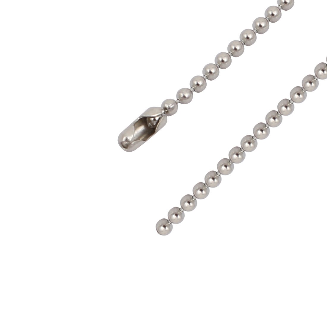 Aexit 8pcs 1.5mm Lighting fixtures and controls Dia Metal Beaded Connector Ball Key Chain 80cm Length Silver Tone