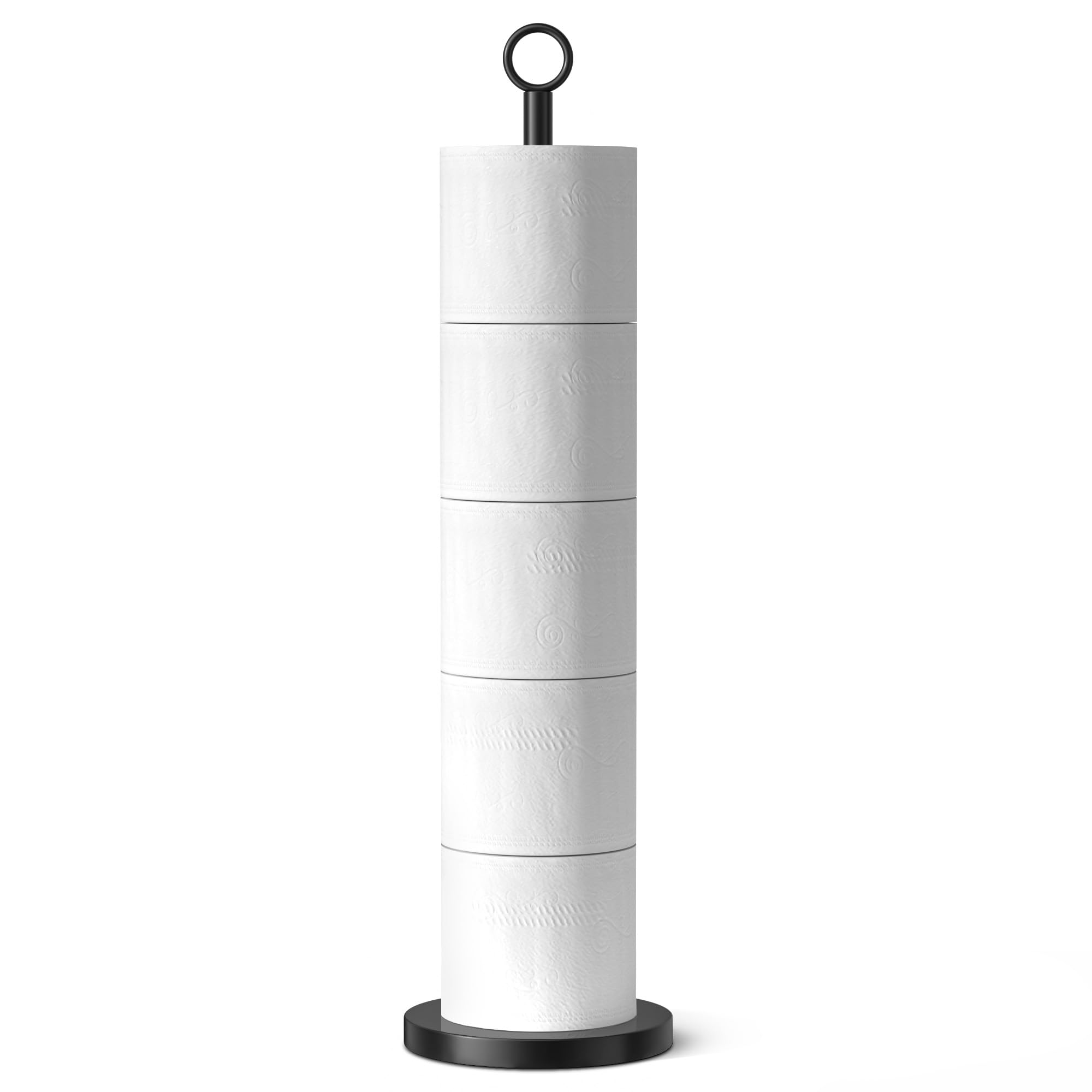Toilettenpapierhalterständer (mit Reservefunktion), freistehender Toilettenpapierhalter, Edelstahl-Toilettenpapierhalterständer für die Aufbewahrung von Ersatzrollen für Badezimmer und Toilette
