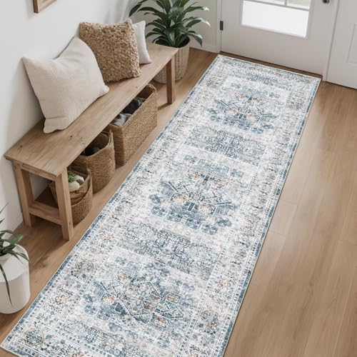 Dotiiorug Hallway Runner Rug 2x8 Washable Area Rugs, Vintage Floral