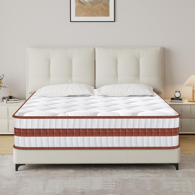 Colchón 90x190 cm Viscoelástica 23cm, Firmeza Media Confort, Híbrido Colchón Espuma y Muelles Ensacados, Certificado Oeko-Tex, Transpirable, Ergonómico, Antibacteriano y Hipoalergénico, Duradero