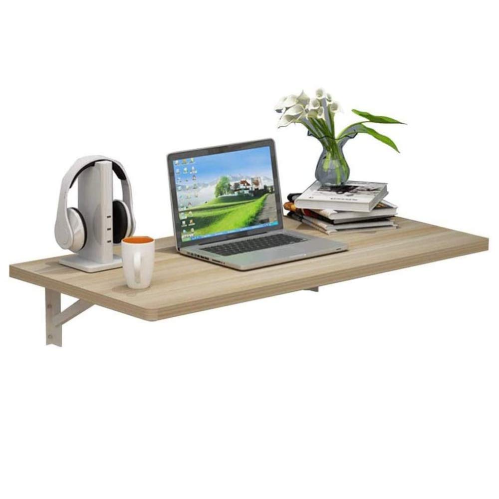 Bureau d'ordinateur pliant mural en bois pour travailler chez soi sans s'encombrer