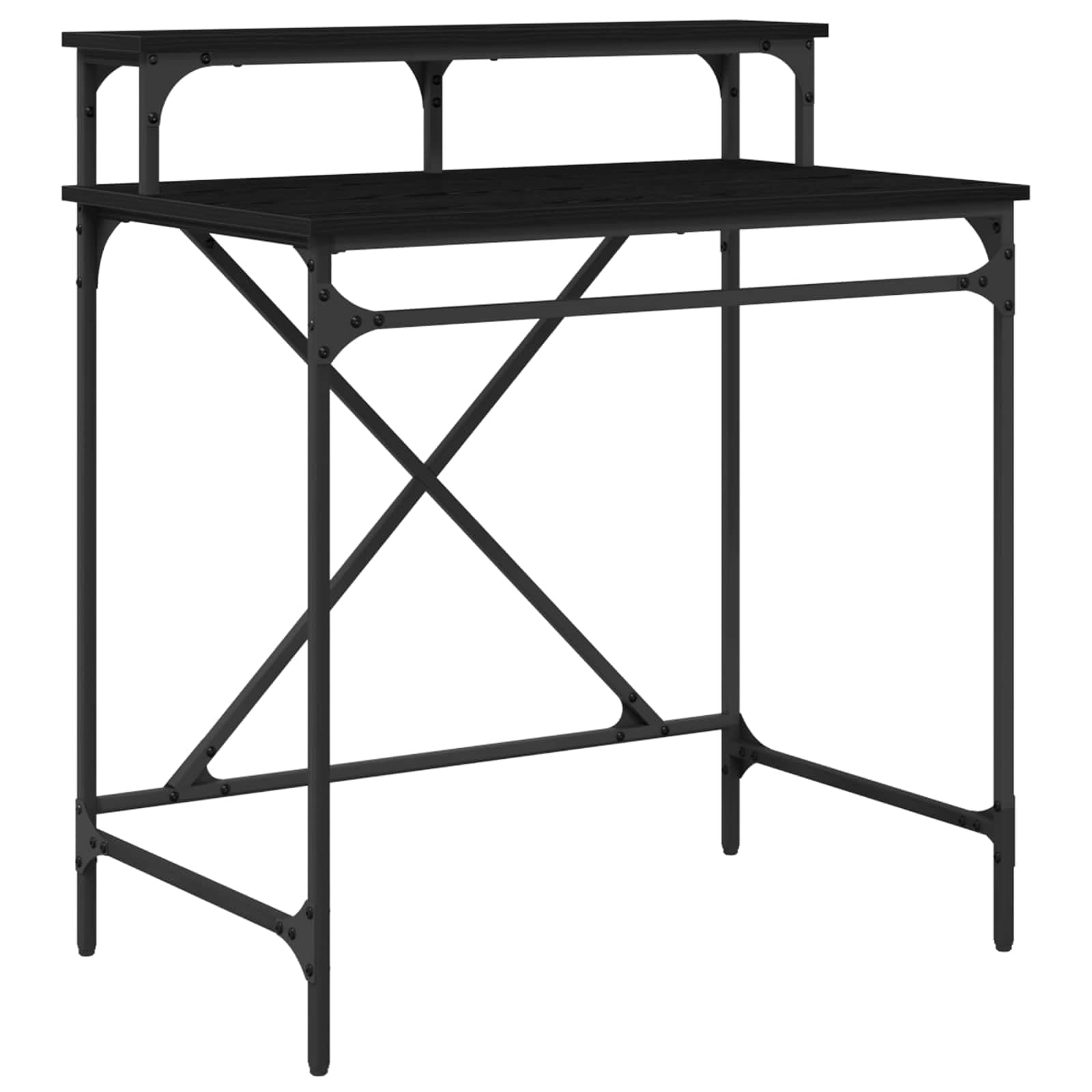 Table de travail compacte chêne noir pour petit espace et studio