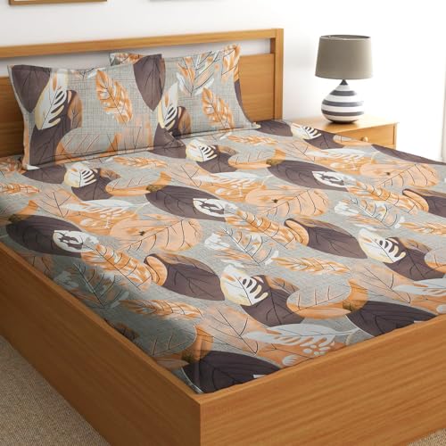 STARNSTYLE Microfiber Soft 100% Cotton King Size Bedsheet for Double Bed, King Size 90 x100 228x254 cm | with 2 Large Size Pillow Covers Multi Color (B0DC683M2M) Amazon Price History, Amazon Price Tracker