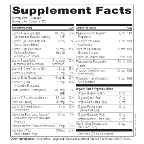 NATURELO One Daily Multivitamin for Women 50+ w/Vitamin B12, 120 Count - Image 3