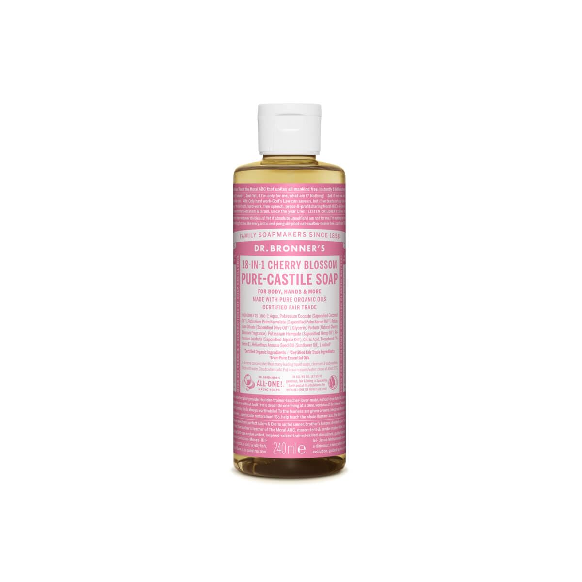 Dr. Bronners Cherry Blossom Pure-Castile Liquid Soap, 240 ML