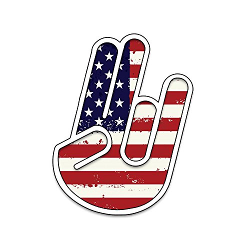 Bargain Max Decals USA Patriotic Flag Shocker America Window Laptop Car Sticker 5.5