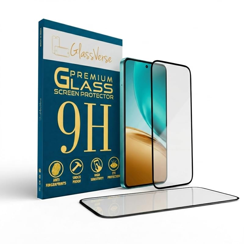 Image of GlassVerse Toughened Oleophobic Tempered Glass For Realme 14T 5G (PACK OF 1) with Free Installation Kit. Full screen Coverage - 6.67 inch