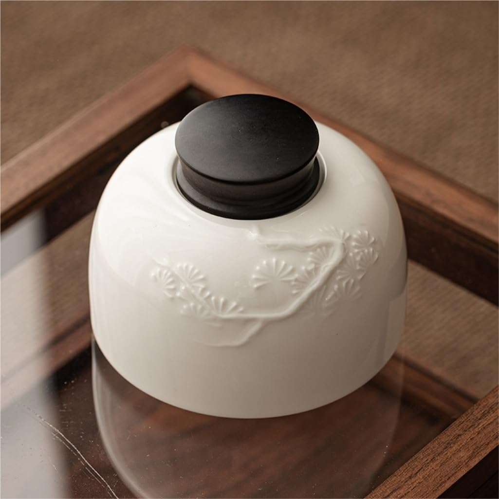 HLTYGWX Słoik na cukier ceramiczny słoik do przechowywania herbaty mały biały porcelanowy szczelnie zamknięty słoik gospodarstwa domowego kuchnia słoik do przechowywania przypraw słoik na herbatę