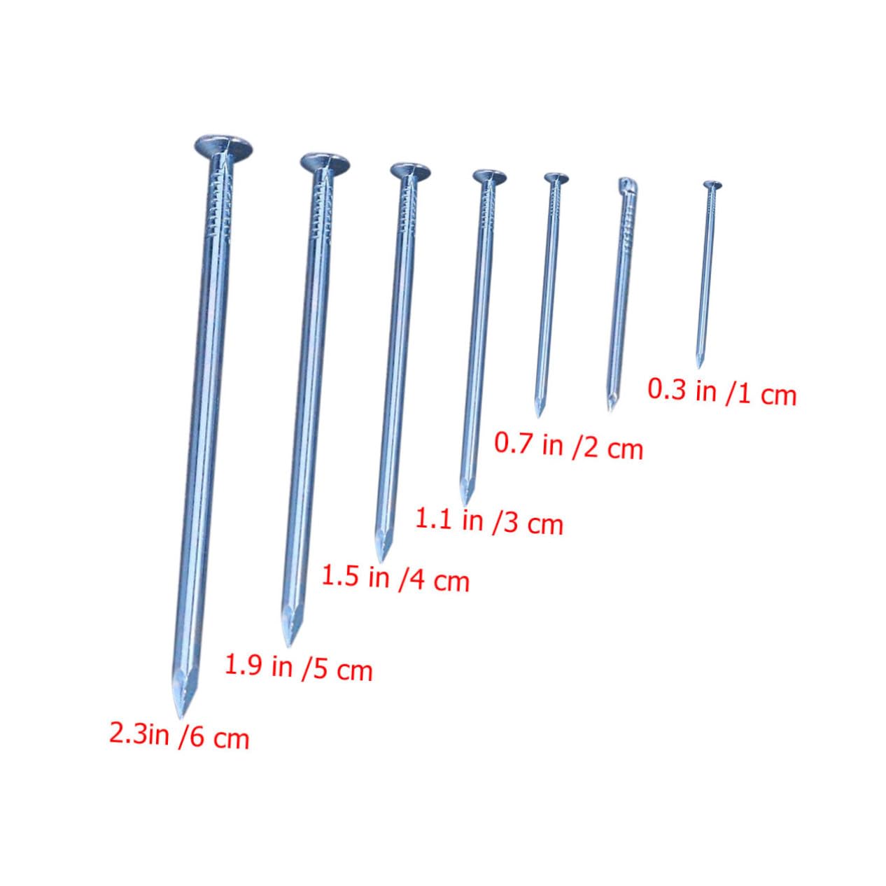 MUSISALY Complete Nail Assortment Kit 240 Pcs Nails Round Head for Woodworking and Hanging