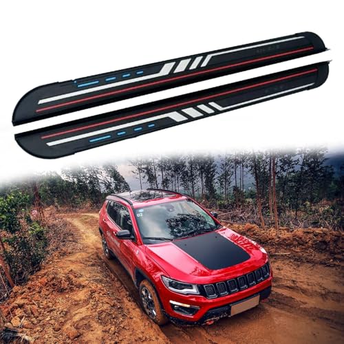 2Pcs estribos laterales de aluminio para Jeep Compass 2017-2025 miniatura 1