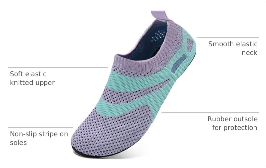 Image of WateLves Barefoot Water Shoes for Women Men Travel Slippers Socks House Shoes Quick-Dry Aqua Socks for Beach Swim Pilates Yoga Dancing Camping Must Haves