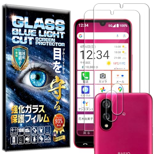 RISE �K���X�t�B���� BASIO active3 KYG04 �p �ی�t�B���� �y2+2�����z �y�w��F�ؑΉ��z �y�u���[���C�g�J�b�g�z �x�C�V�I active3 �p �t�B���� �J�����t�B���� �����Y�t�B���� �����Y�ی�K���X �����Y�J�o�[ �Z�b�g �t